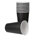 Fiesta Recyclable Coffee Cups Single Wall Black 455ml / 16oz (Pack of 50) - Image 2