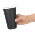 Fiesta Recyclable Coffee Cups Single Wall Black 455ml / 16oz (Pack of 50) - Image 3
