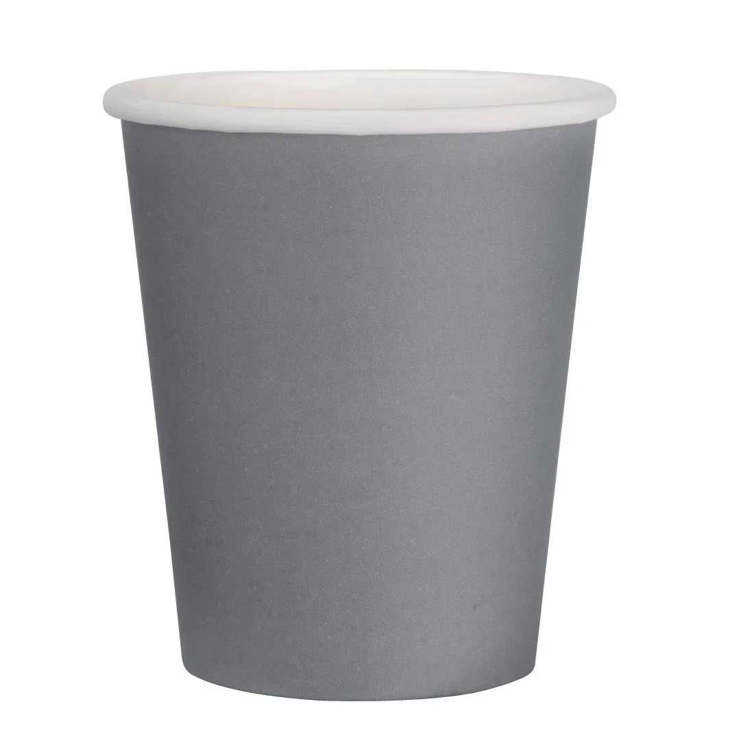 Fiesta Recyclable Coffee Cups Single Wall Charcoal 225ml / 8oz (Pack of 1000) - Image 1