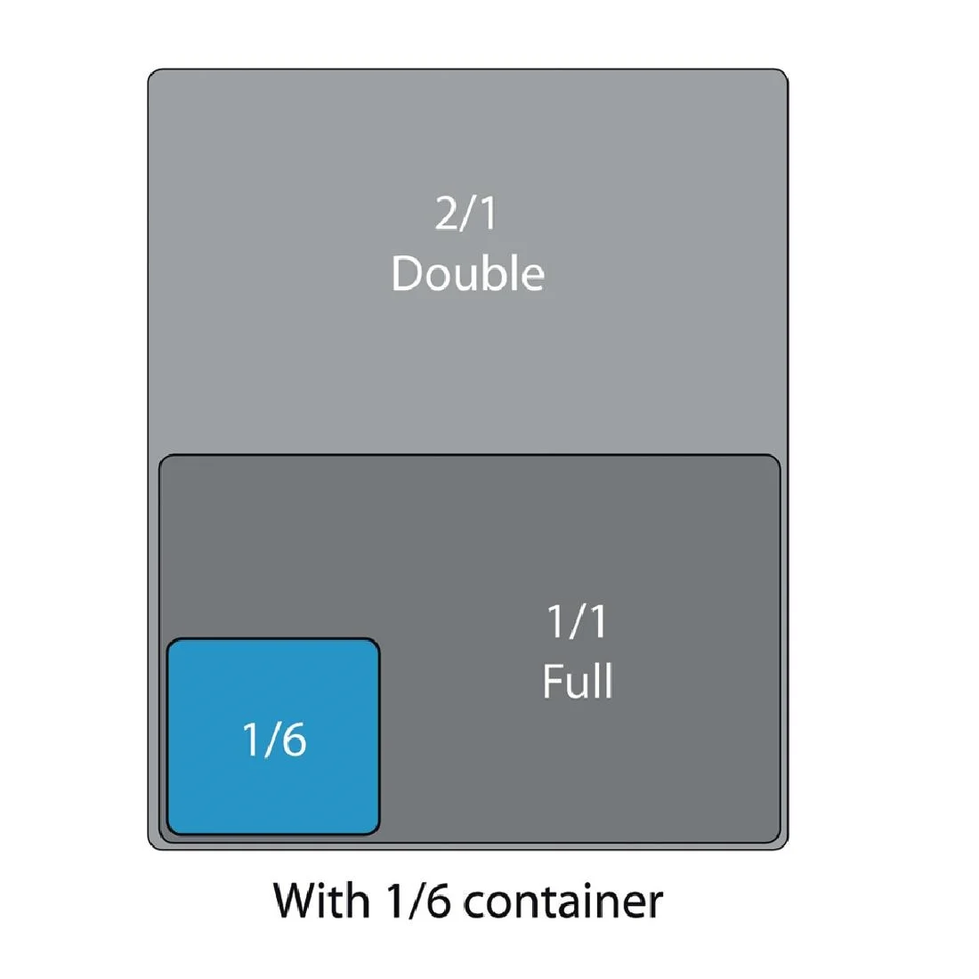 Vogue Stainless Steel 1/6 Gastronorm Pan 150mm