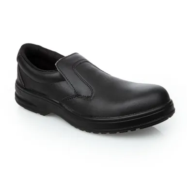 Lites Black Slip On Safety Shoes