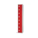Elite Eight Door Manual Combination Locker Locker Red - Image 1