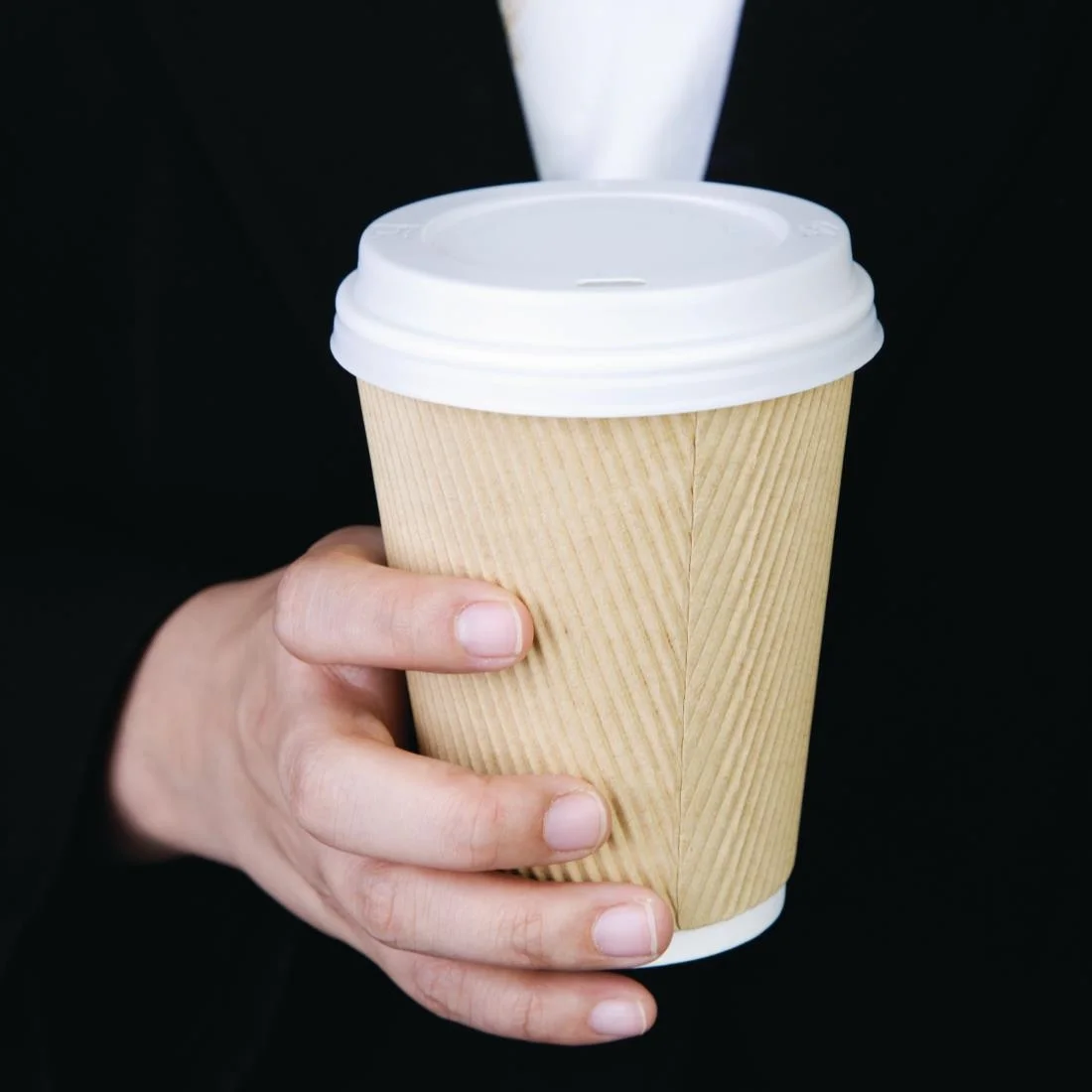 Fiesta Recyclable Coffee Cup Lids White 340ml / 12oz and 455ml / 16oz (Pack of 1000) - Image 5