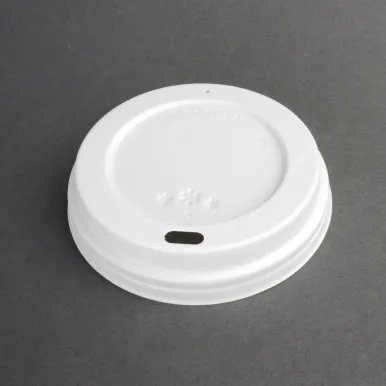 Fiesta Recyclable Coffee Cup Lids White 340ml / 12oz and 455ml / 16oz (Pack of 50)
