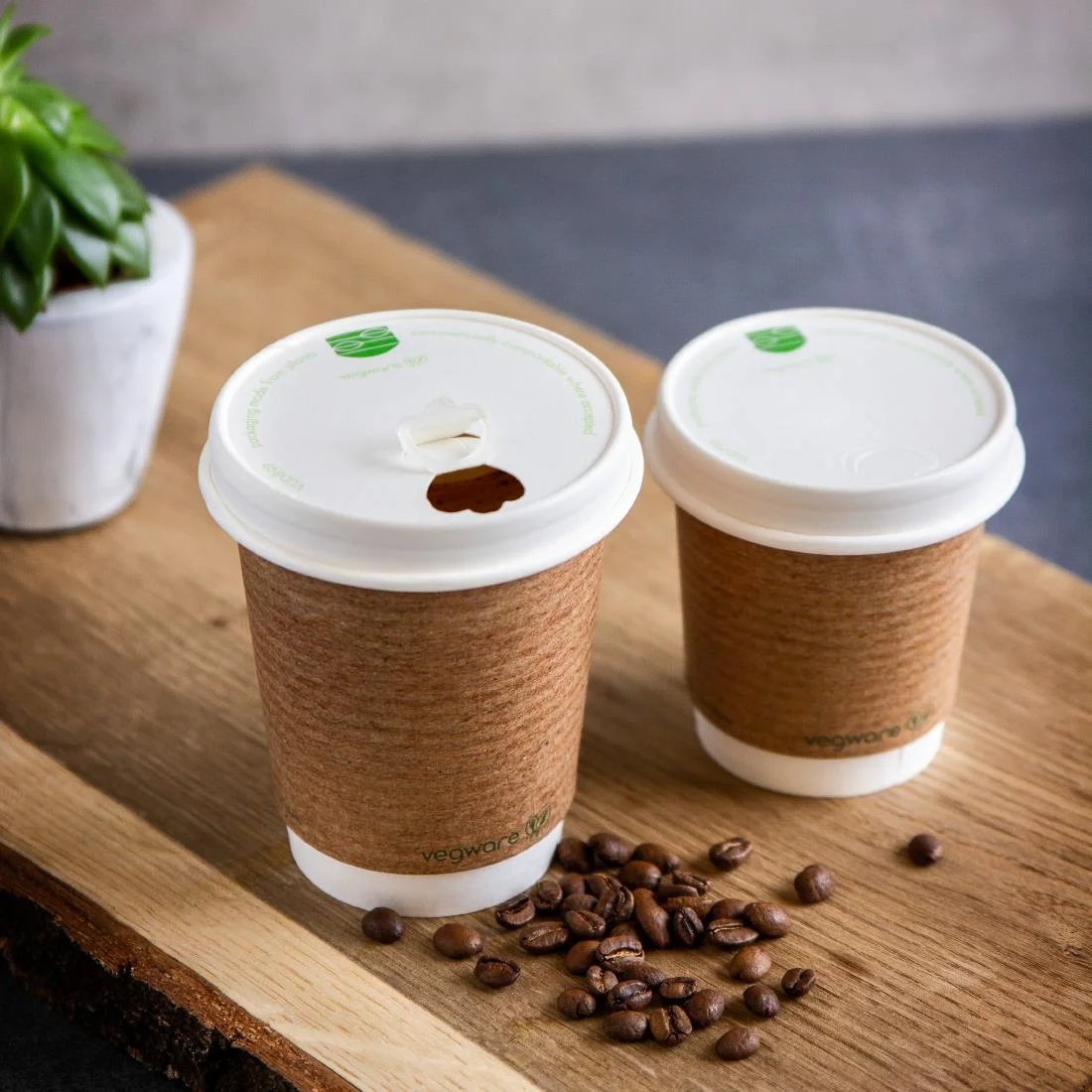 Vegware Compostable 89-Series Paper Hot Cup Lid (Pack of 1000) - Image 3