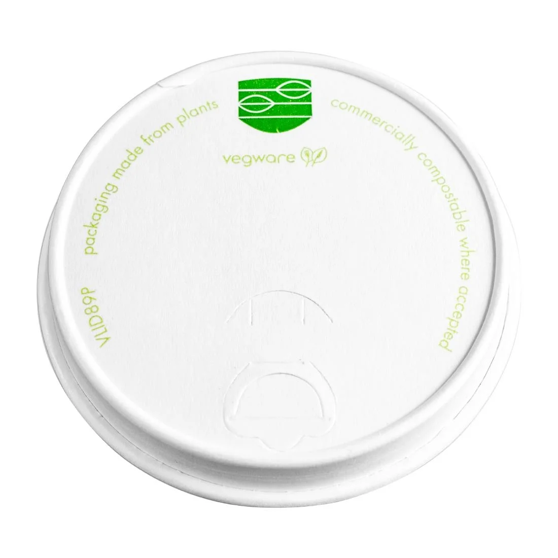 Vegware Compostable 89-Series Paper Hot Cup Lid (Pack of 1000) - Image 1