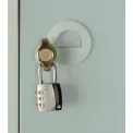 Elite Five Door Padlock Locker with Sloping Top Grey - Image 2