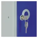 Elite Five Door Camlock Locker with Sloping Top Blue - Image 2