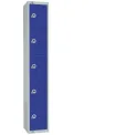 Elite Five Door Electronic Combination Locker with Sloping Top Blue - Image 1