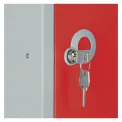 Elite Five Door Camlock Locker with Sloping Top Red - Image 2