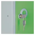 Elite Five Door Camlock Locker with Sloping Top Green - Image 2