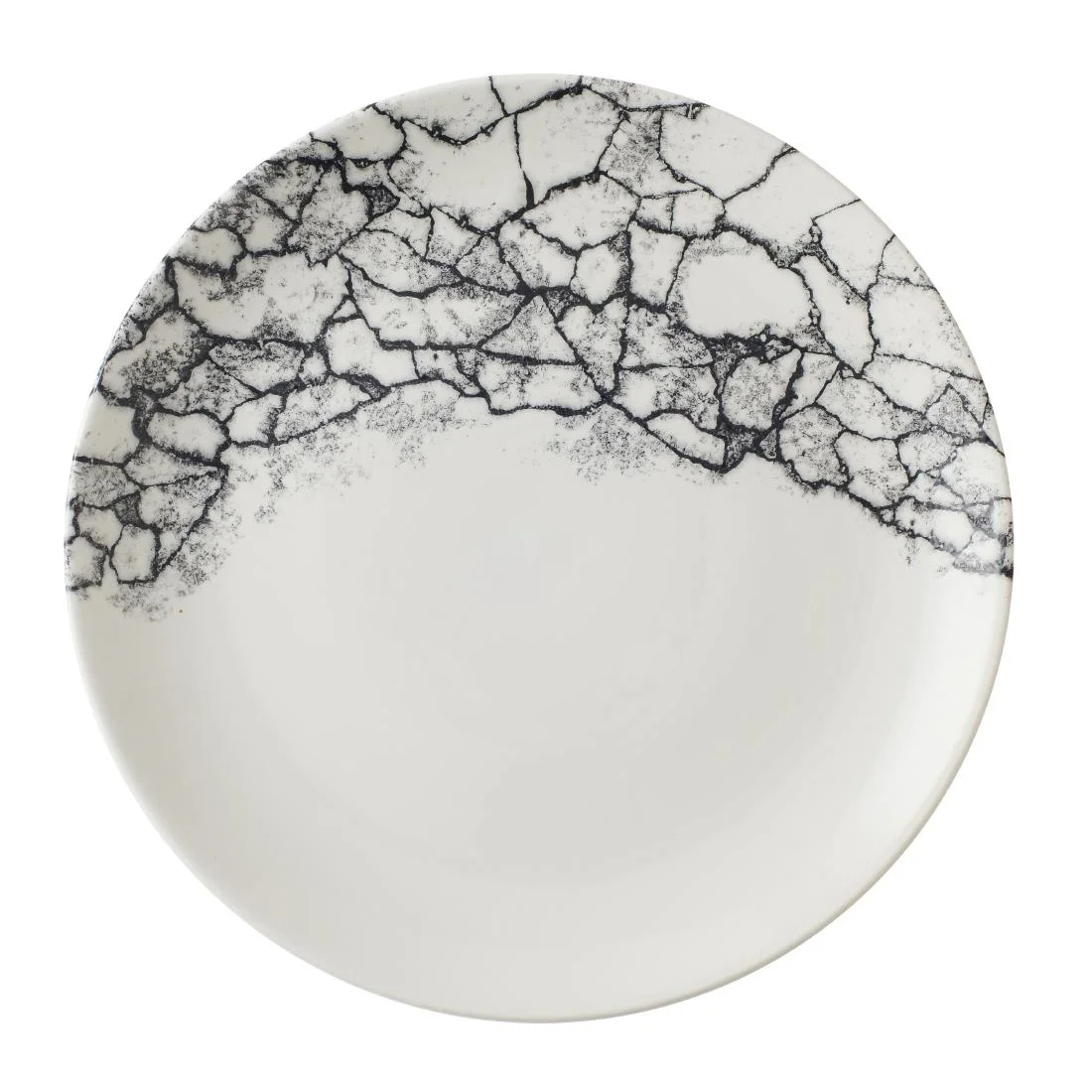 Churchill Kintsugi Accents Evolve Coupe Plates Quartz Black 260mm (12 Pack) - Image 1