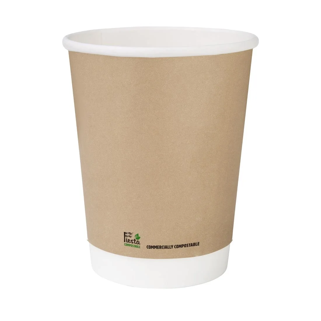 Fiesta Compostable Coffee Cups Single Wall 8oz (Pack of 1000) - Image 1