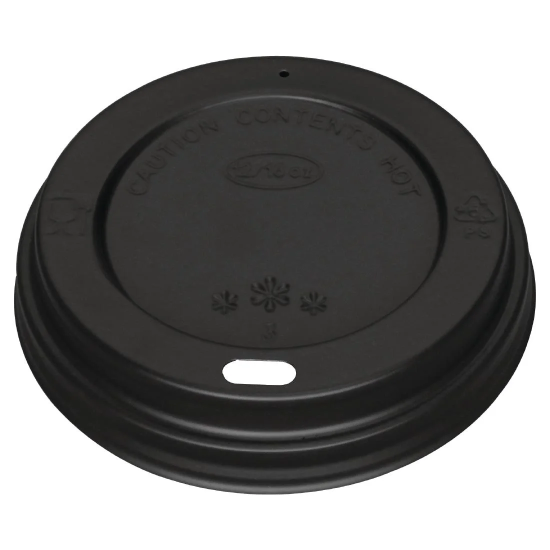 Fiesta Recyclable Coffee Cup Lids Black 340ml / 12oz and 455ml / 16oz (Pack of 1000) - Image 1