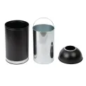 Bolero Bullet Bin with Open Top Lid Black 40Ltr - Image 3