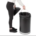 Bolero Bullet Bin with Open Top Lid Black 40Ltr - Image 6