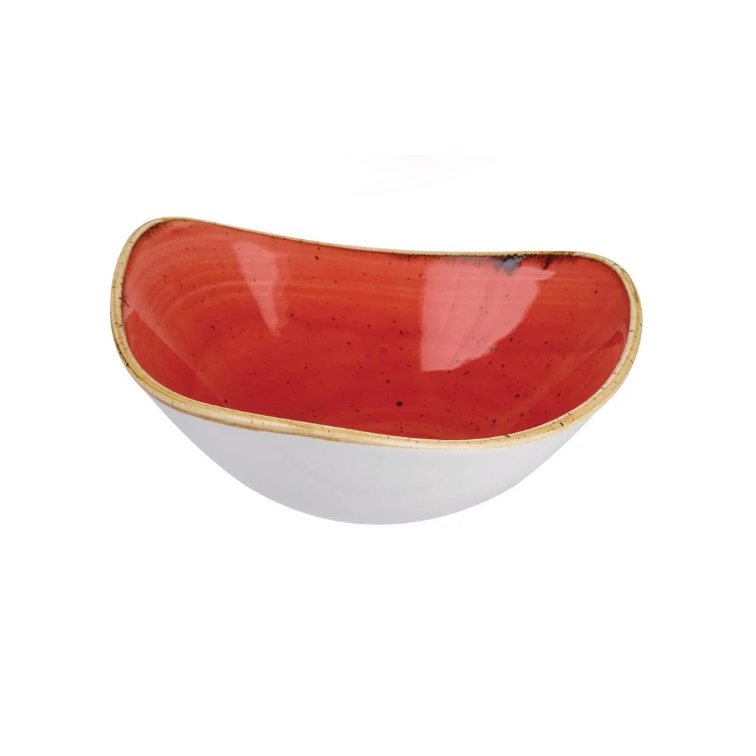 Churchill Stonecast Triangle Bowl Berry Red 235mm - Image 2
