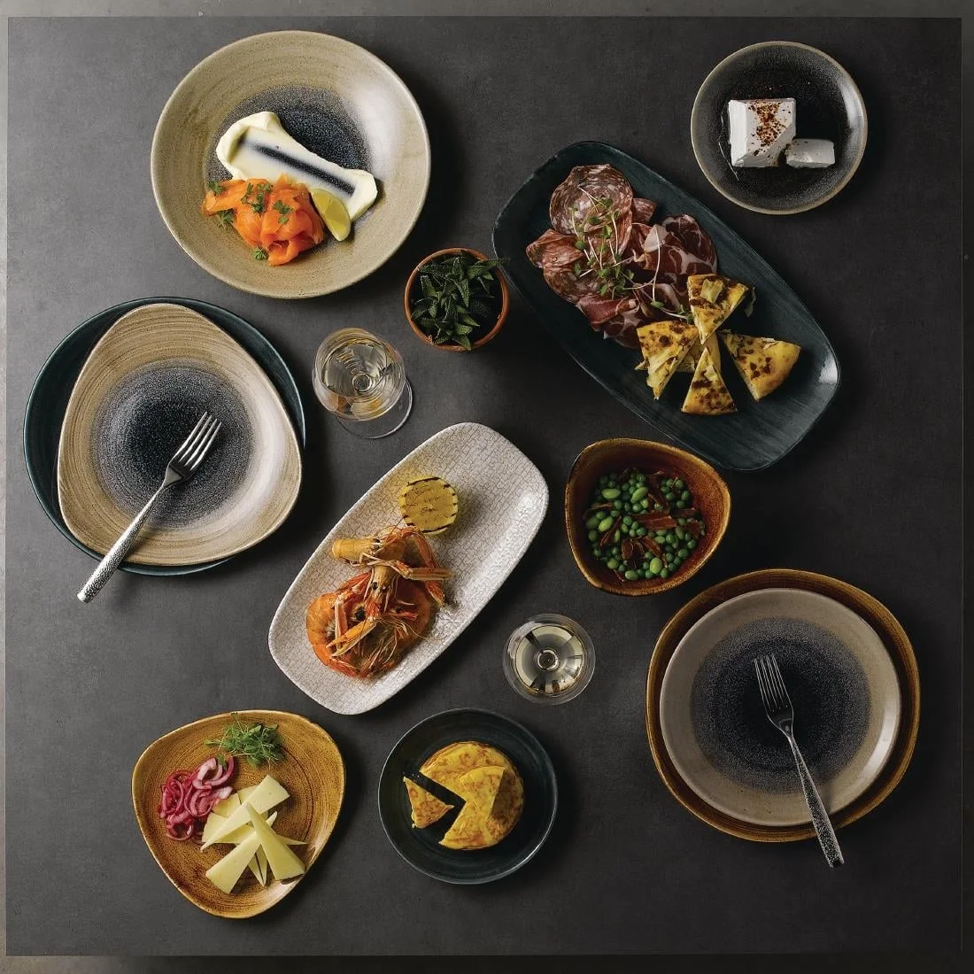 Churchill Stonecast Aqueous Coupe Plates Bayou Taupe 288mm (12 Pack) - Image 3