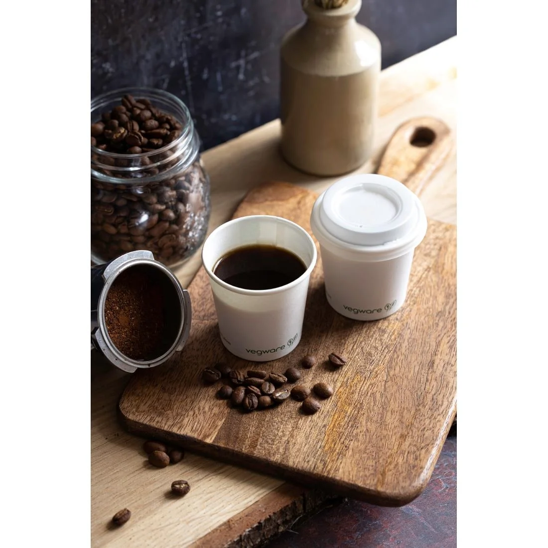 Vegware 62-Series CPLA Hot Cup Lid - 4oz (Case 2000) - Image 3