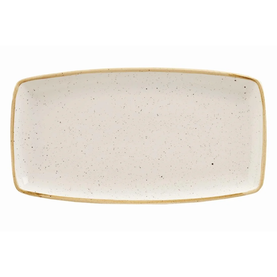 Churchill Stonecast Rectangular Plate Barley White 350 x 185mm - Image 1