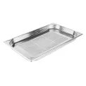 Vogue Stainless Steel Heavy Duty Perforated 1/1 Gastronorm Tray 40mm - Image 1