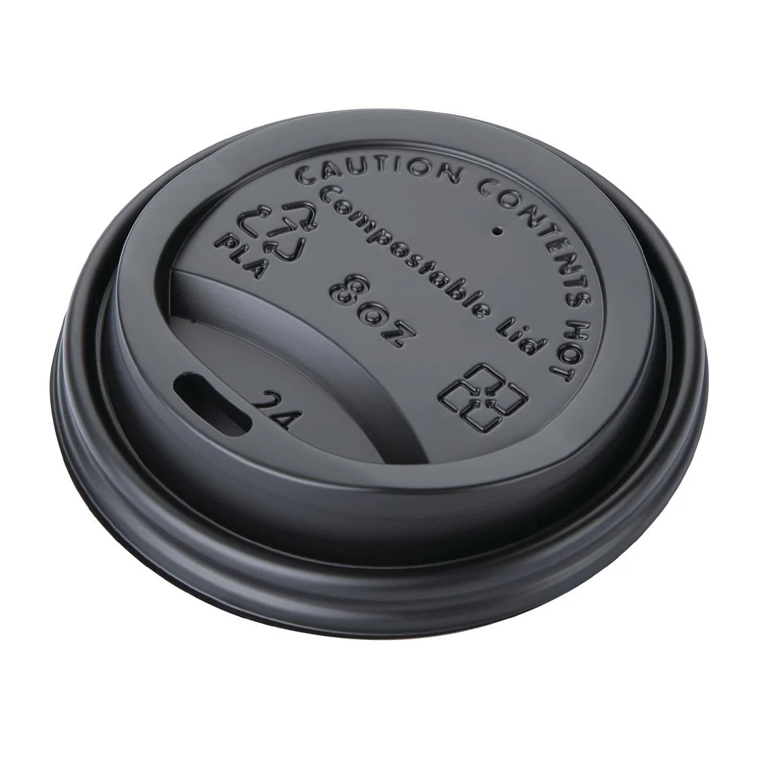 Fiesta Compostable Coffee Cup Lids 225ml / 8oz (Pack of 1000) - Image 1