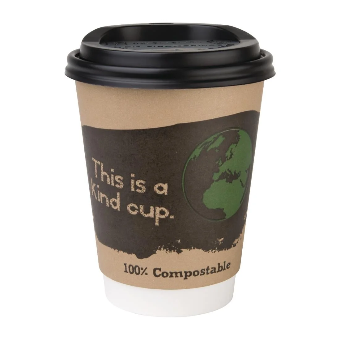 Fiesta Compostable Coffee Cup Lids 340ml / 12oz (Pack of 50) - Image 2