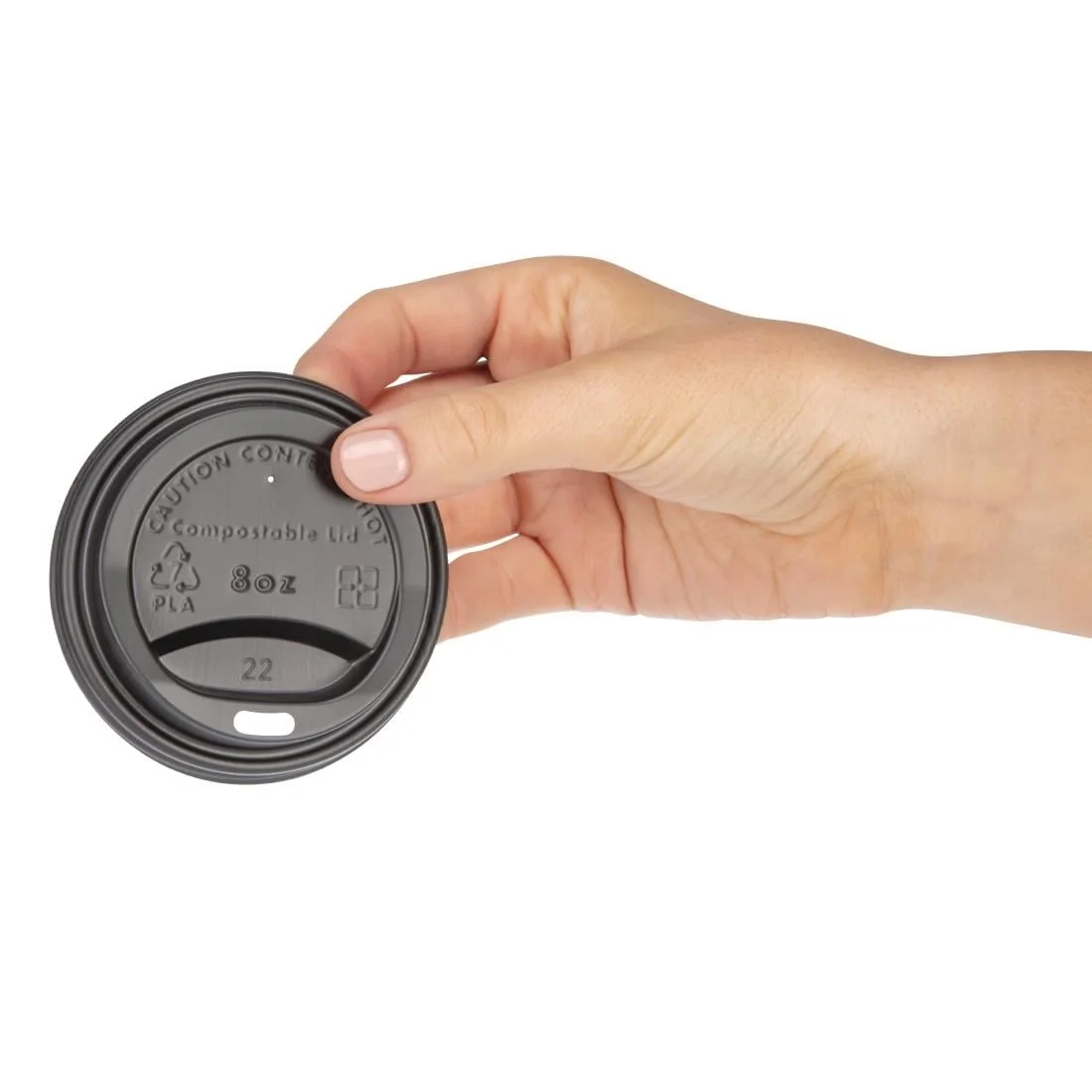 Fiesta Compostable Coffee Cup Lids 225ml / 8oz (Pack of 50) - Image 4