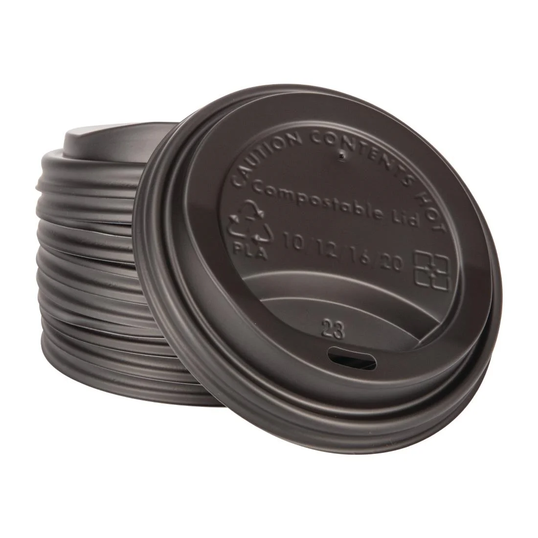 Fiesta Compostable Coffee Cup Lids 340ml / 12oz (Pack of 1000) - Image 5