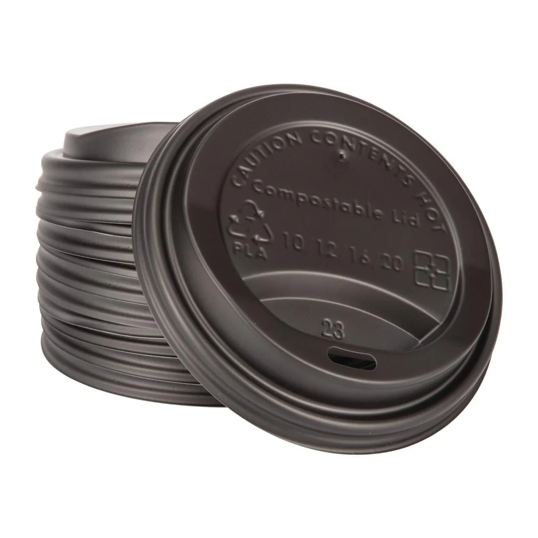 Fiesta Compostable Coffee Cup Lids 340ml / 12oz (Pack of 50) - Image 5
