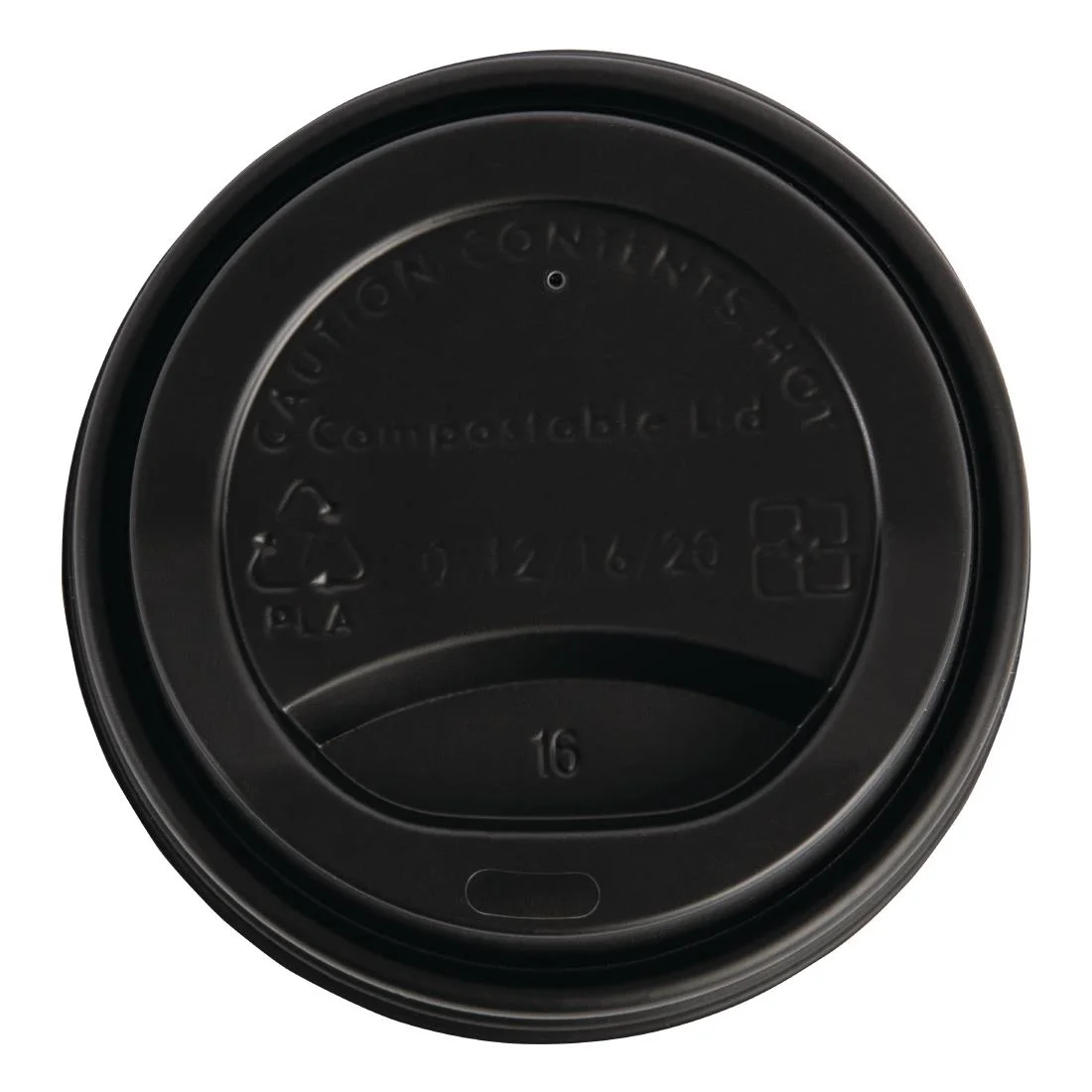 Fiesta Compostable Coffee Cup Lids 340ml / 12oz (Pack of 50) - Image 1