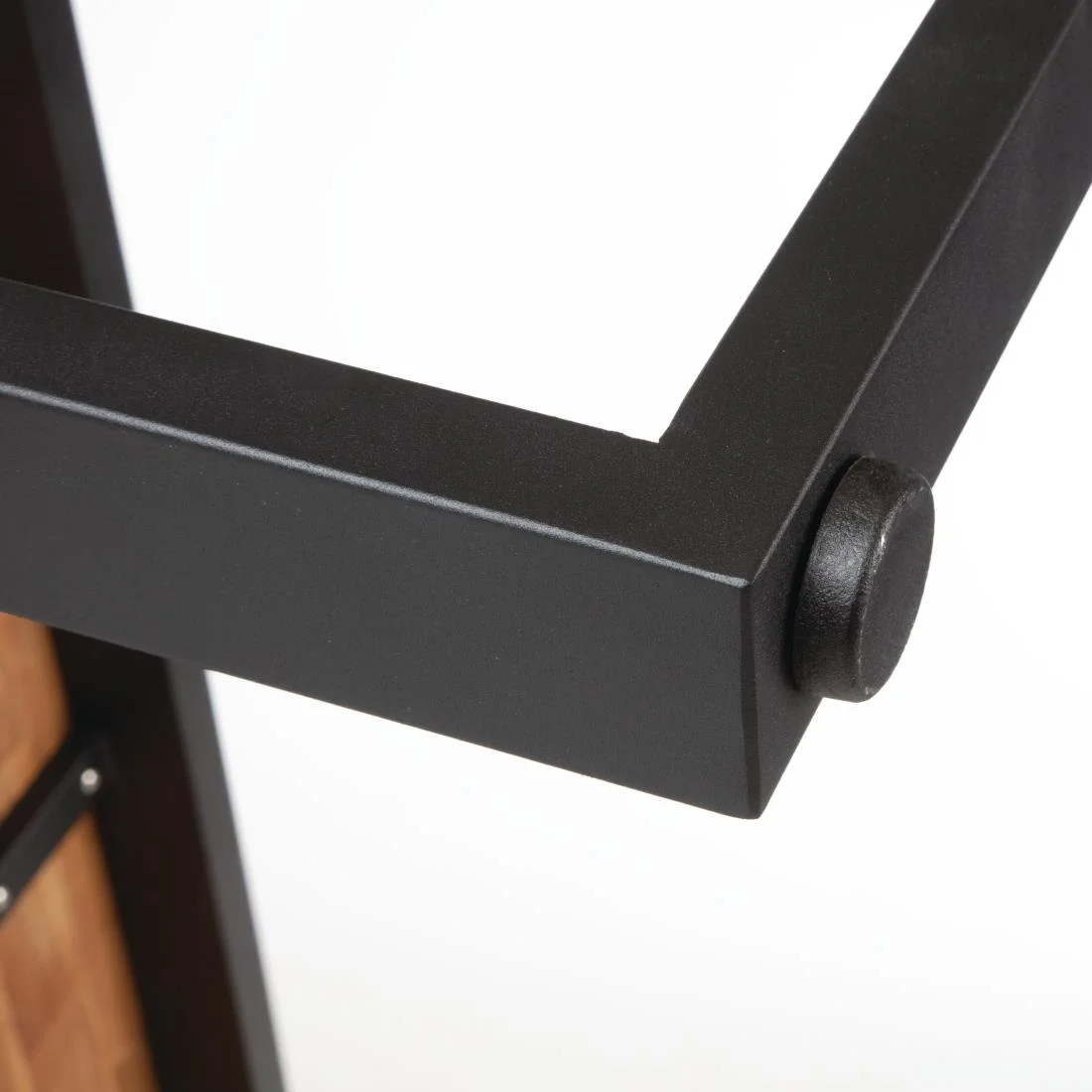 Bolero Acacia Wood and Steel Industrial Benches 1600mm (Pack of 2) - Image 8