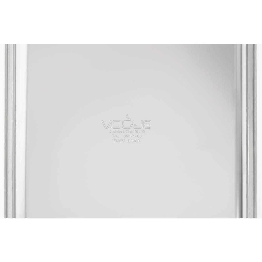 Vogue Heavy Duty Stainless Steel 1/1 Gastronorm Tray 65mm - Image 6