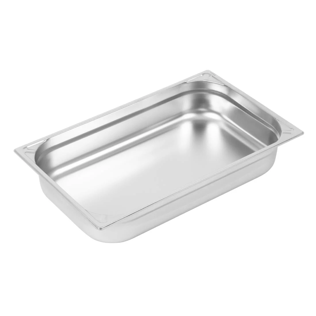 Vogue Heavy Duty Stainless Steel 1/1 Gastronorm Tray 100mm - Image 1