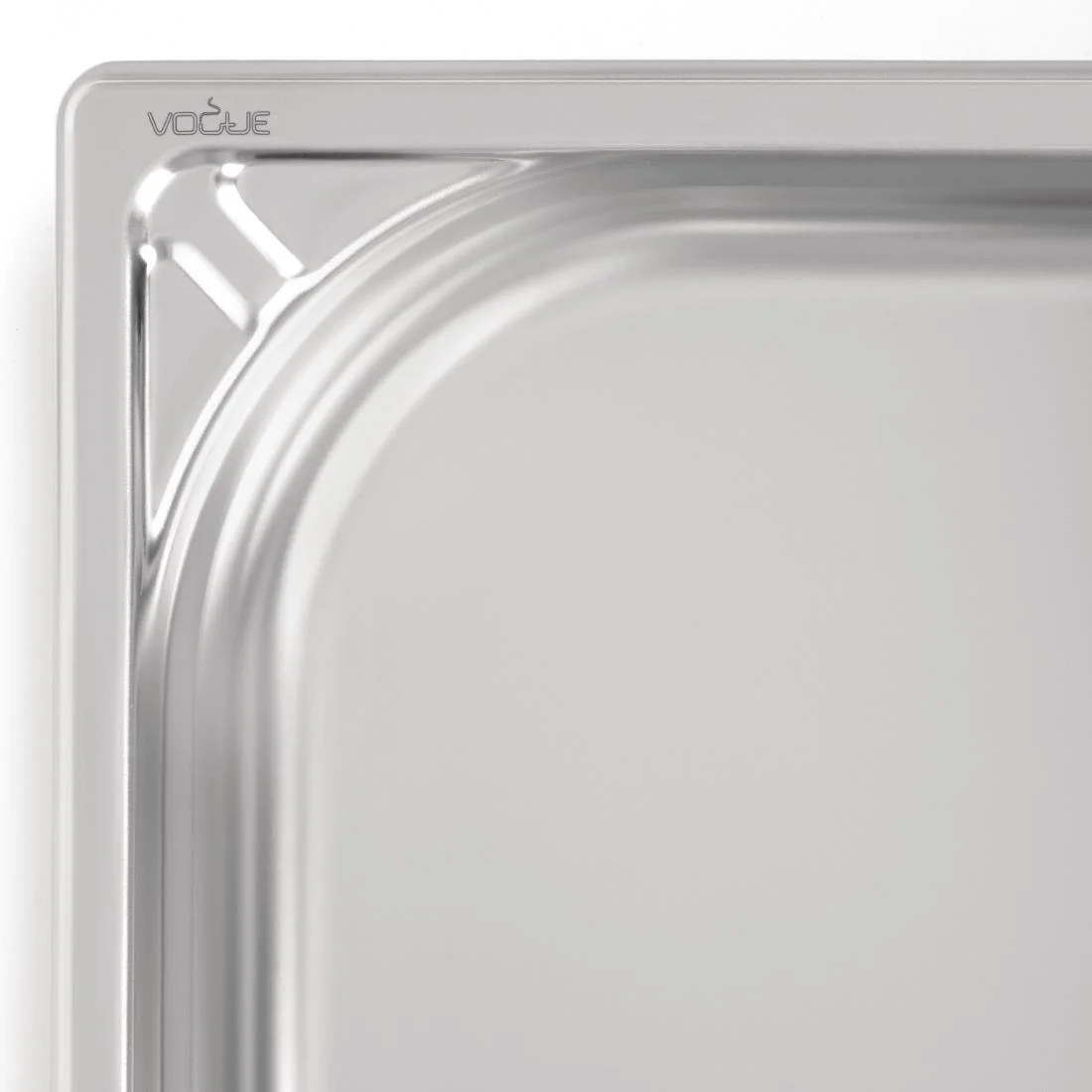 Vogue Heavy Duty Stainless Steel 1/2 Gastronorm Tray - Image 5