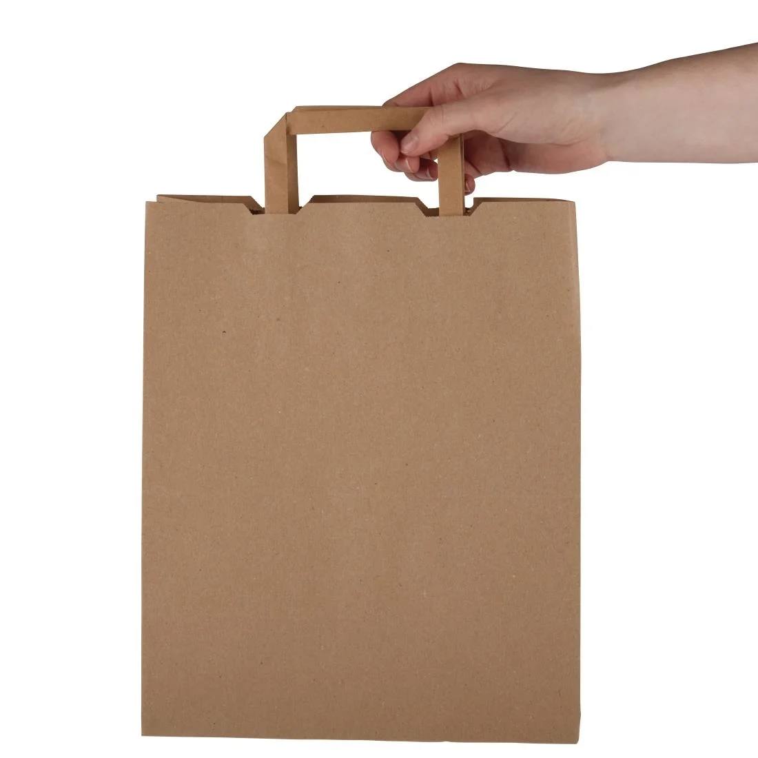 Vegware Compostable Recycled Paper Carrier Bags Large (Pack of 250) - Image 4
