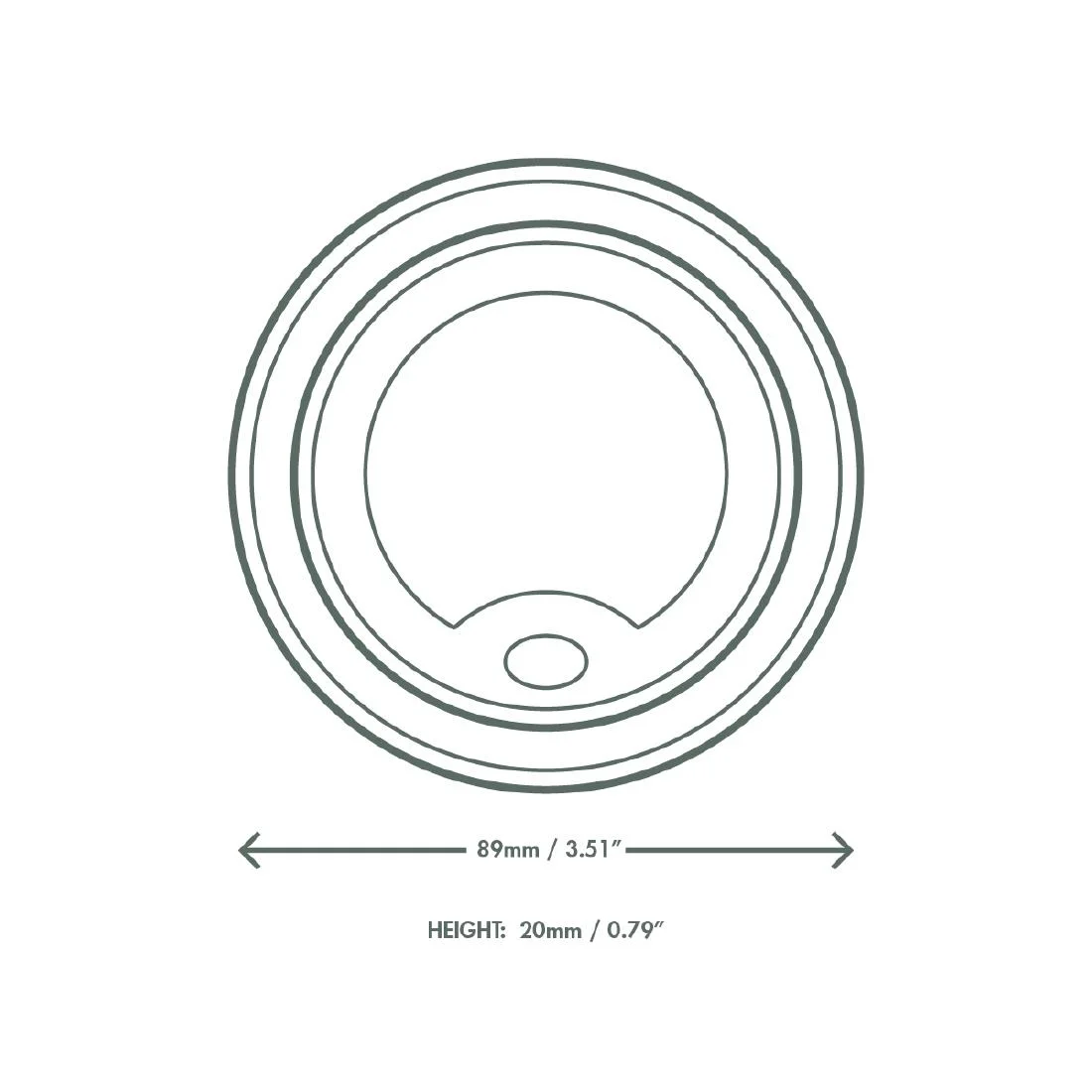 Vegware Hot Cup Lid Moulded Fibre 89-Series (Pack of 1000) - Image 2