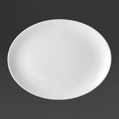 Utopia Pure White Oval Plates 250mm (24 Pack)