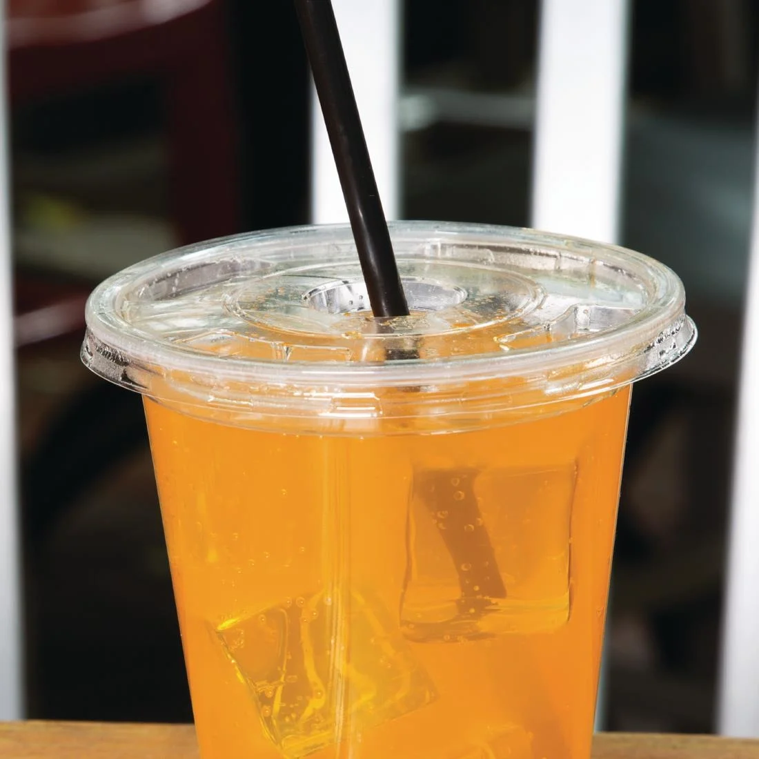 Fiesta Compostable PLA Cold Cup Flat Lids 12oz / 16oz / 20oz (Pack of 1000) - Image 3