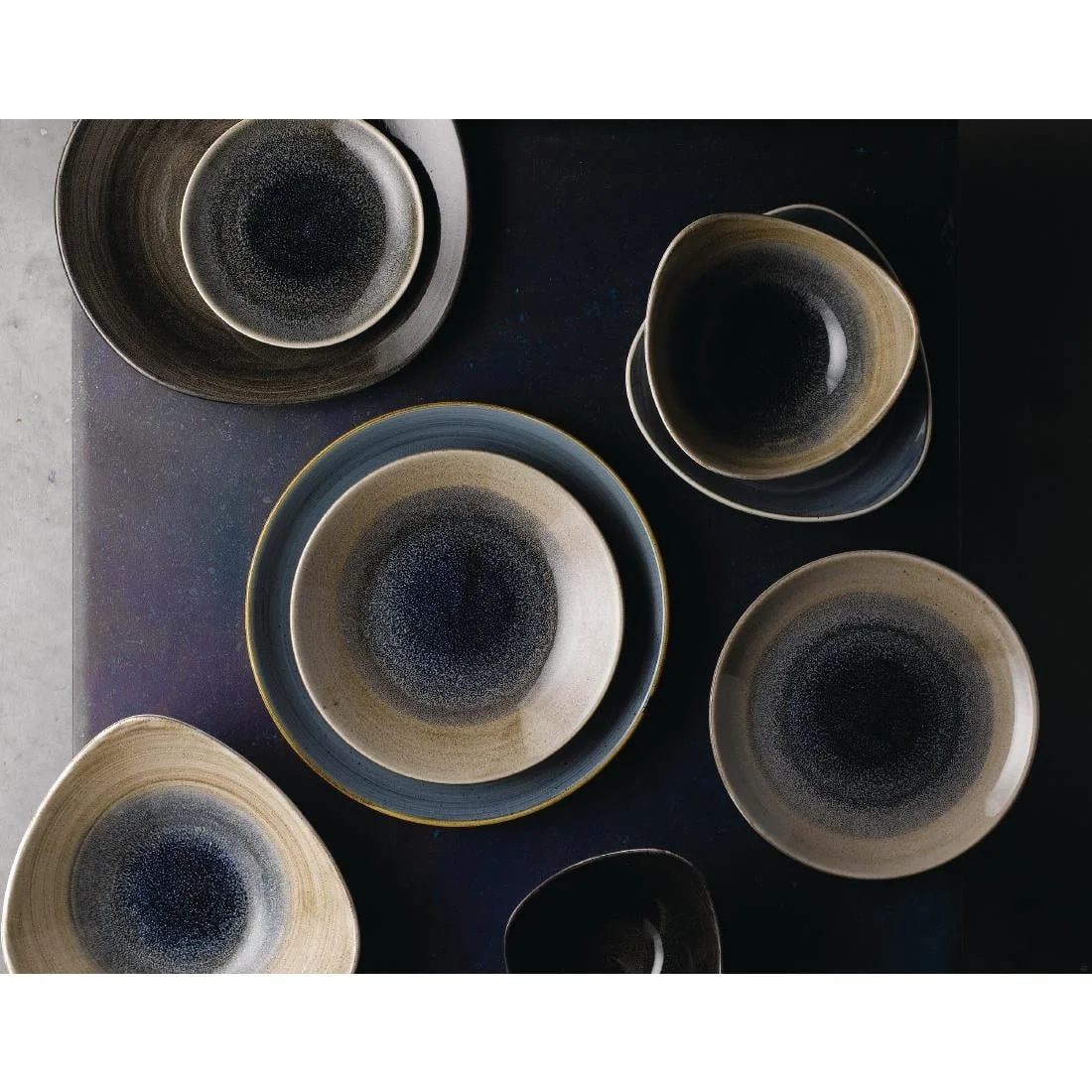 Churchill Stonecast Aqueous Coupe Plates Bayou Taupe 288mm (12 Pack) - Image 4