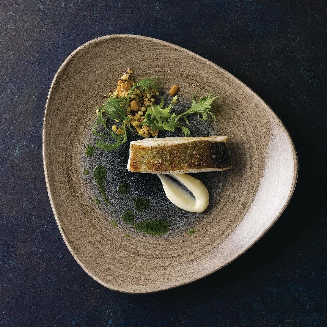 Churchill Stonecast Aqueous Triangular Plates Bayou Taupe 265mm (12 Pack) - Image 6