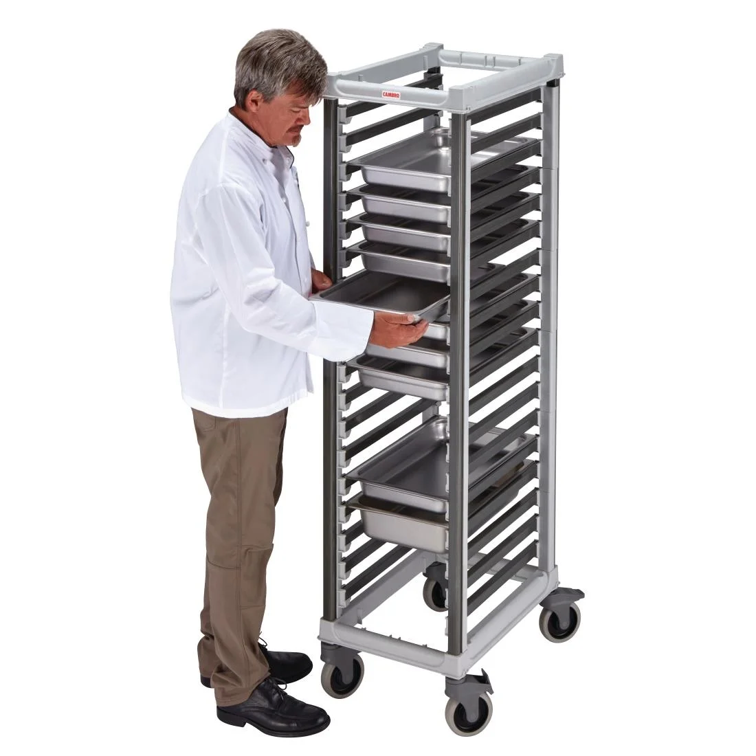 Cambro 1/1 Gastronorm Trolley 18 Tray Capacity Tall - Image 5