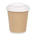 Fiesta Compostable Bagasse Coffee Cup Lids 225ml / 8oz (Pack of 1000) - Image 4