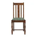 Mayfair Dining Chair with Green Diamond Padded Seat (Pack of 2) - Image 3