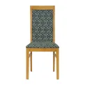 Brooklyn Padded Back Soft Oak Dining Chair with Green Diamond Padded Seat and Back (Pack of 2) - Image 2