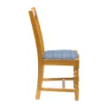 Mayfair Soft Oak High Back Dining Chair with Blue Diamond Padded Seat (Pack of 2) - Image 2
