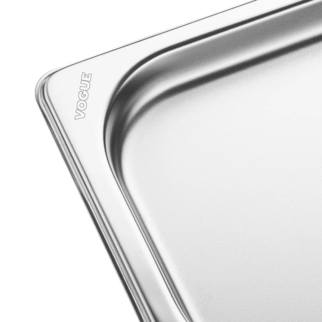 Vogue Stainless Steel Gastronorm 2/4 Tray 20mm - Image 4