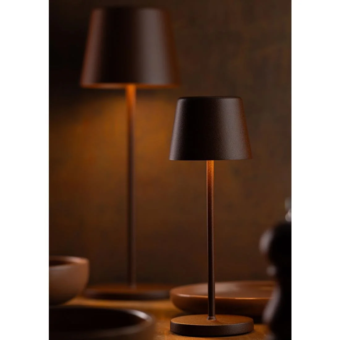 Utopia Bermuda Micro LED Cordless Table Lamp 210mm Corten (6 Pack) - Image 2