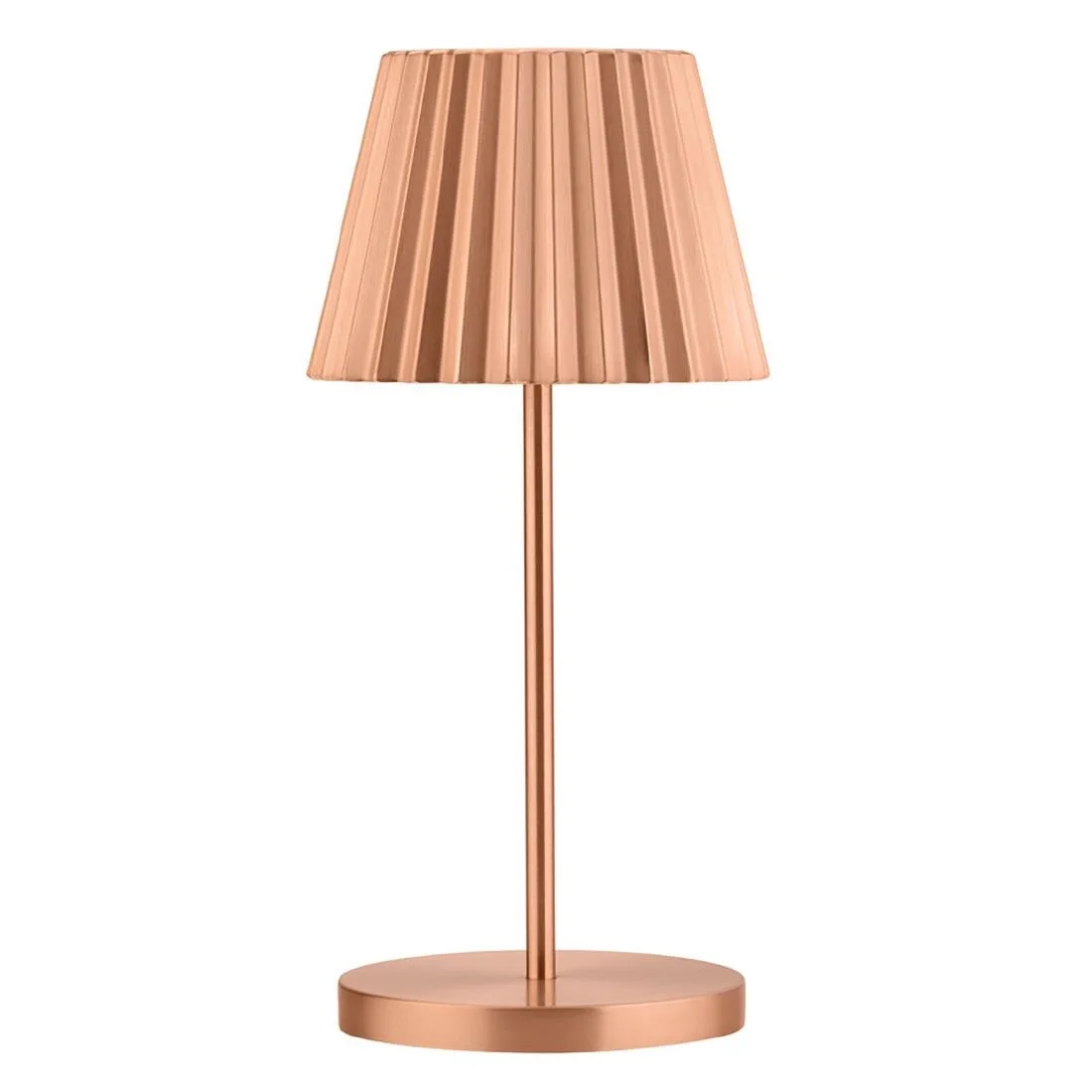 Utopia Dominica LED Cordless Table Lamp 260mm Brushed Copper (6 Pack) - Image 1