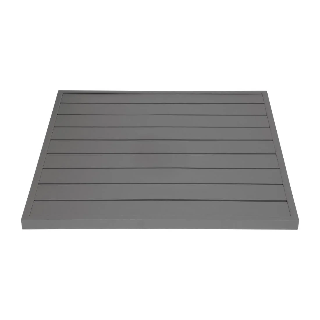 Bolero Aluminium Square Table Top Dark Grey 700mm - Image 2